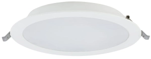Biała okrągła lampa podtynkowa Nowodvorski 10542 Mykonos LED 18W 3000K 19,5cm x 3cm