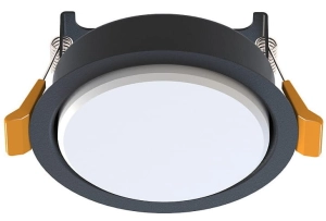 Czarna okrągła lampa podtynkowa Nowodvorski 10841 Uno S GX53 9,5cm