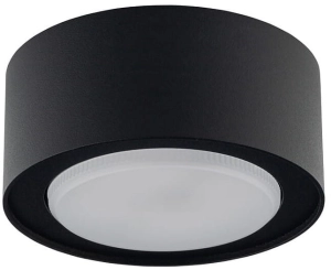 Czarna mała okrągła lampka sufitowa podszafkowa Nowodvorski 8203 Flea GX53 4,5cm x 10cm