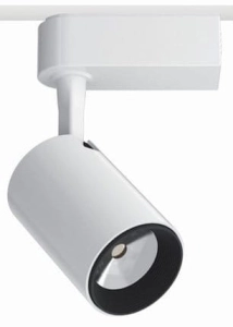 Biały reflektor z czarnym pierścieniem na szynę 1-fazową Nowodvorski 8995 Iris LED 7W 550LM 3000K 30stopni
