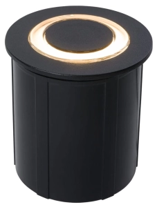Czarna zewnętrzna lampa gruntowa najazdowa do podłoża lub ściany Nowodvorski 8163 Circlet LED 3W 3000K IP65