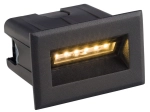 Czarna zewnętrzna lampa wpustowa do podłoża lub ściany Nowodvorski 8164 Bay LED 3W 3000K IP65