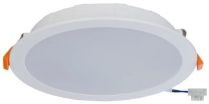Biała okrągła wodoodporna lampa podtynkowa płaska Nowodvorski 8775 CL Kos LED 24W 3000K IP44 22,5cm