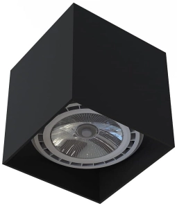 Czarna lampa sufitowa box punktowa spot sześcian Nowodvorski 7790 Cobble ES111 12,5cm