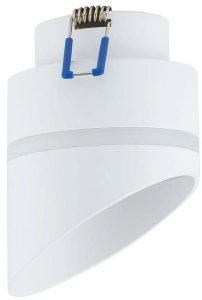 Biała okrągła lampa podtynkowa ścięty walec Nowodvorski 10486 Vis GX53 8,5cm
