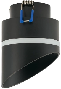 Czarna okrągła lampa podtynkowa ścięty walec Nowodvorski 10485 Vis GX53 8,5cm