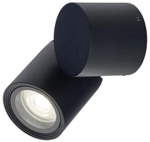 Czarna zewnętrzna lampa ścienna elewacyjna regulowany reflektor Nowodvorski 8160 Tubings S GU10 IP54
