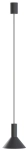 Czarna lampa wisząca z stożkowym kloszem Nowodvorski 8105 Hermanos A GU10 18cm x 130cm