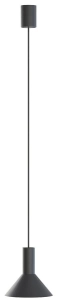 Czarna lampa wisząca z stożkowym kloszem Nowodvorski 8105 Hermanos A GU10 18cm x 130cm