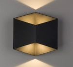 Czarna zewnętrzna lampa ścienna kinkiet elewacyjny Nowodvorski 8142 Triangles LED 2x5W 3000K IP54