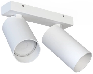 Biała lampa sufitowa punktowa z dwoma regulowanymi reflektorami Nowodvorski 7810 Mono 2xGU10