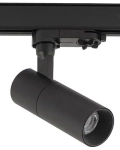 Czarny reflektor na szynę 3-fazową CTLS Nowodvorski 10396 Tinos LED 10W 3000K 36stopni