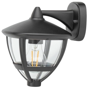 Czarna zewnętrzna lampa ścienna kinkiet elewacyjny Nowodvorski 10495 Amelia E27 IP44