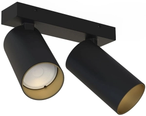Czarno złota lampa sufitowa z dwoma reflektorami Nowodvorski 7766 Mono II 2xGU10