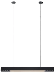 Czarna lampa wisząca biurowa podłużna listwa ledowa Light Prestige LP-1301/1P M BK Smart Cali LED 32W 2700-6000K 80cm Bluetooth