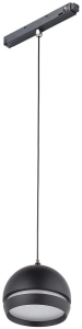 Czarna lampa wisząca kula na szynę magnetyczną LVM Nowodvorski 10155 Slot LED 8W 370LM 3000K CRI90 100stopni