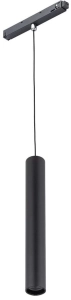 Czarna lampa wisząca walec na szynę magnetyczną LVM Nowodvorski 10146 Roller LED 9W 620LM 3000K CRI90 36stopni