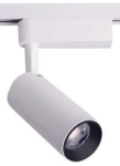 Biały reflektor z czarnym pierścieniem na szynę 1-fazową Nowodvorski 9004 Iris LED 20W 1500LM 3000K 30stopni
