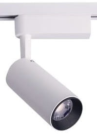 Biały reflektor z czarnym pierścieniem na szynę 1-fazową Nowodvorski 9004 Iris LED 20W 1500LM 3000K 30stopni