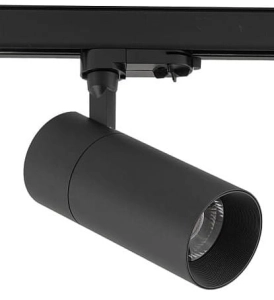 Czarny reflektor na szynę 3-fazową CTLS Nowodvorski 10401 Tinos LED 30W 4000K 36stopni