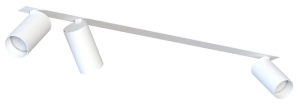 Biała listwa wpuszczana w sufit i trzy reflektory punktowe Nowodvorski 7830 Mono Surface III 3xGU10 70cm