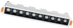 Biało czarna prostokątna lampa podtynkowa Nowodvorski 10046 Mini LED 20W 4000K 28cm