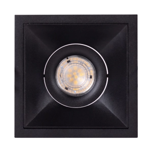 Czarna kwadratowa lampa podtynkowa Loonari 459208 Crosti Viedo GU10 10,6cm
