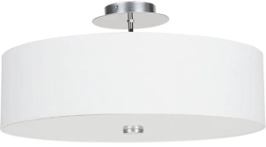 Lampa sufitowa plafon z białym okrągłym abażurem do salonu Nowodvorski 6391 Viviane 3xE27 50cm x 30cm