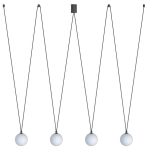 Lampa wisząca z białymi kulami nad wyspę Nowodvorski 10354 Sling IV 4xG9