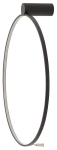 Czarna lampa ścienna sufitowa kinkiet plafon obręcz 45cm Nowodvorski 10930 Circolo S LED 18W 4000K