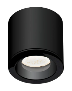 Lampa sufitowa czarna tuba do łazienki pod prysznic Max Light C0216 Form GU10 IP65 8cm x 8 cm