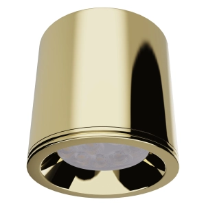 Lampa sufitowa złoto szczotkowane tuba do łazienki pod prysznic Max Light C0217 Form GU10 IP65 8cm x 8 cm