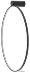 Czarna lampa ścienna sufitowa kinkiet plafon obręcz 60cm Nowodvorski 10815 Circolo M LED 21W 3000K