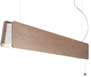 Drewniana dębowa lampa wisząca belka z włącznikiem Nowodvorski 7520 Oslo LED 90 16W 150cm x 98cm
