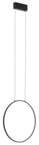 Czarna lampa wisząca pionowa obręcz 60 cm Nowodvorski 10811 Circolo M LED 21W 3000K