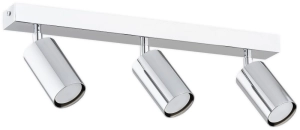 Chromowana listwa 50 cm z trzema reflektorami GU10 Lemir O3153 P3 CH Idun