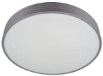 Okrągły szary plafon ledowy z aluminium i tkaniny Azzardo AZ2717 Collodi LED 50W 3000K 48cm x 7cm