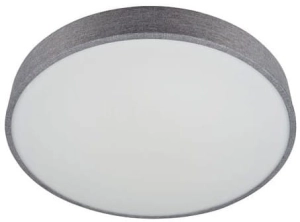 Okrągły szary plafon ledowy z aluminium i tkaniny Azzardo AZ2717 Collodi LED 50W 3000K 48cm x 7cm