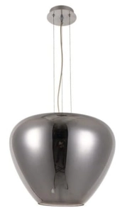 Lampa wisząca z dużym dymnym kloszem w kształcie dzbana Azzardo AZ3178 Baloro E27 30cm