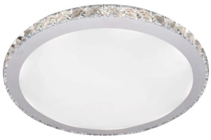 Płaski ledowy okrągły plafon sufitowy z kryształkami Azzardo AZ1592 Gallant LED 24W 3000K 40cm