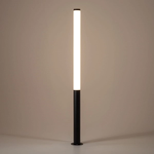 Smukły czarny wysoki słupek oświetleniowy ogrodowy Nowodvorski 11375 Mia LED 100W 3000K IP54 200cm