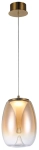 Lampa wisząca z kloszem szklanym mosiądz/bursztynowy Azzardo AZ6184 Pamela 20 LED 8W 3000K