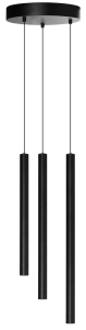 Lampa wisząca trzypunktowa czarna Azzardo AZ6313 Verno 3 LED 15W 4000K