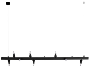 Lampa wisząca designerska baza podłużna czarna Azzardo AZ5866 Bubbles Lampbody Line 10 10xG9