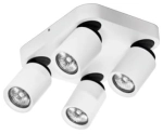 Lampa sufitowa cztery czarno-białe reflektory Azzardo AZ0682 Tomi 4xGU10