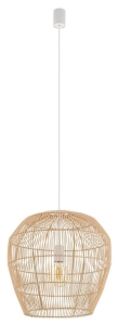 Bambusowa naturalna lampa wisząca do sypialni Nowodvorski 11163 Haiti E27 43cm