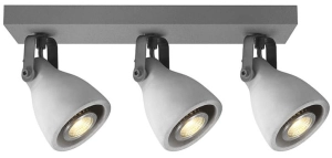 Szara lampa sufitowa z betonowymi reflektorkami Azzardo AZ2371 Bremen 3xGU10