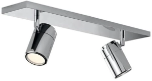 Chromowane reflektory do łazienki Azzardo AZ2555 Noemie 2xGU10 IP44
