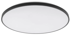 Czarny okrągły płaski plafon łazienkowy Nowodvorski 10975 Agnes Round LED 64W 3000K IP44 64,2cm