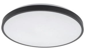 Czarno biały okrągły płaski plafon łazienkowy Nowodvorski 10971 Agnes Round LED 22W 3000K IP44 38,5cm